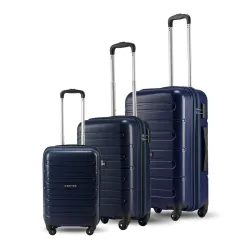 SNITCH Loop 3Pc Set Blue Polypropylene Hard Travel Suitcase