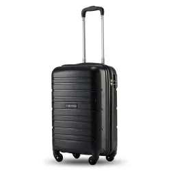 SNITCH Loop Cabin Size Black Polypropylene Hard Travel Suitcase 