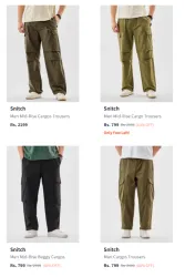 Snitch Men Cargo Minimum 60% Discount