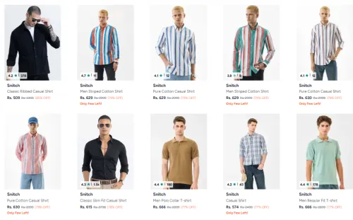 Image of Snitch Men Clothes Minimum 70% Discount