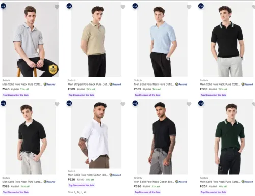 Image of Snitch Men Cloths up to 74% Discount
