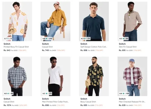 Image of Snitch Men's Cloths up to 75% discount