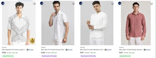 Image of Snitch Men's shirts upto 81% discount 