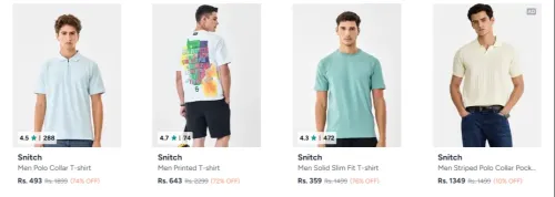 Image of Snitch men's t-shirt up to 74% discount