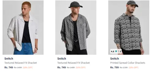 Image of Snitch Men Shirt Flat 50% Discount