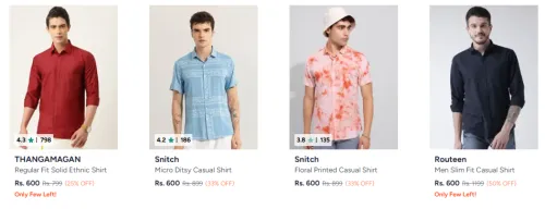Image of Snitch Men Shirt Minimum 70% Discount