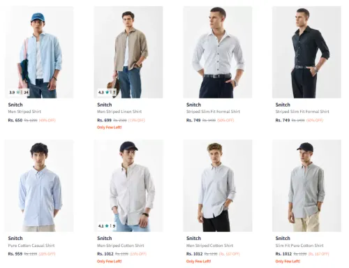 Image of Snitch Men Shirt up to 80% Discount