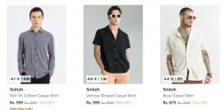 Snitch men shirts at minimum 70% Discount