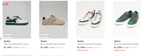 Image of Snitch Men Shoes Minimum 40% Discount