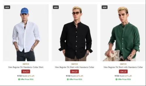 Image of snitch Men's Clothing at minimum 67% Discount