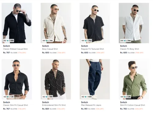 Image of Snitch Men's Clothing Minimum 77% Discount