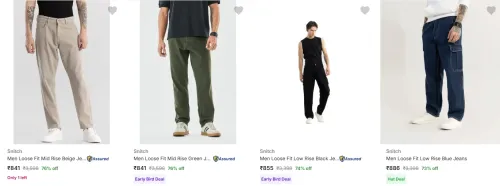 Image of Snitch Men's Jeans at minimum 70% Discount