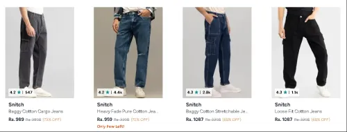 Image of Snitch Men's Jeans up to 73% Discount