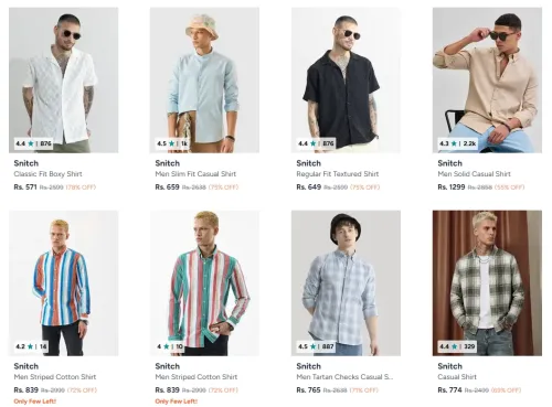 Image of Snitch Men's Shirt at minimum 78% Discount
