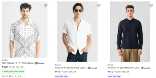 Image of Snitch Men's Casual Shirts at Minimum 70% Discount