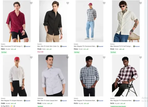 Image of Snitch Men's Shirts up to 80% Discount