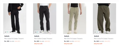 Image of Snitch Men's Trouser From ₹599
