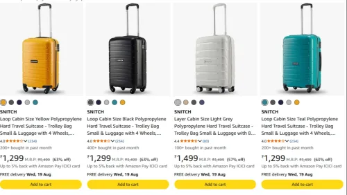 Image of Snitch Trolley Bag Starting at ₹1299