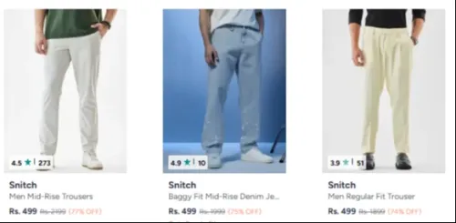 Image of Snitch Trouser Under ₹499.