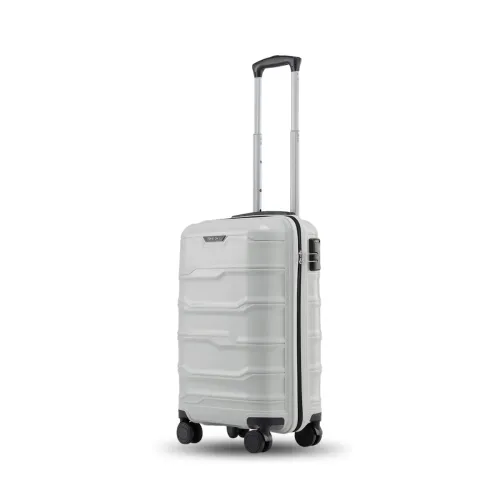 Image of SNITCH Vector Cabin Size Light Grey Polypropylene Hard Travel Suitcase