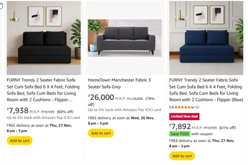 Image of Sofa Furniture up to 80% Discount