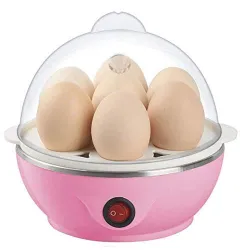 SOFLIN Egg Boiler Electric Automatic Off 7 Egg Poacher For Steaming, Cooking, Boiling And Frying, (350 Watts, Multicolor)
