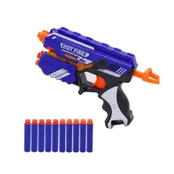Soft Bullet Gun for Kids, Pull Back Toyy Blaster with 10 Soft Foam Bullets, Safe Shooting Target Play Toy, Outdoor & Indoor Role Play Toy for Boys & Girls, Birthday Gift