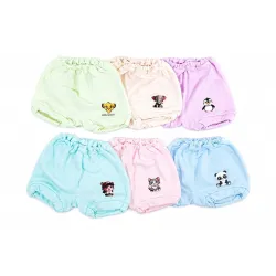 100% Cotton Baby Bloomers | Unisex Printed Bottoms for Infants & Toddlers | Soft & Comfortable | Elastic Fit Designs - P