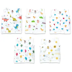Soft organic muslin newborn jhabla set