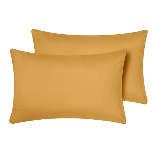 Image of Soft Pillow Covers 15 x 25 Inches - Egyptian Cotton 600 Thread Count Set of 2 Pillow Cover Set Envelope Closure Hotel Qu
