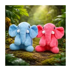 Soft Plush Elephant Toy Set for Kids Age 3+ Years – Cute Stuffed Animal Teddy, Cuddly Baby & Toddler Soft Toys, Gift for Boys & Girls (Colors May Vary)