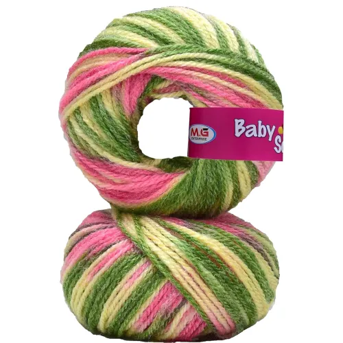 Image of Soft red acrylic wool for knitting