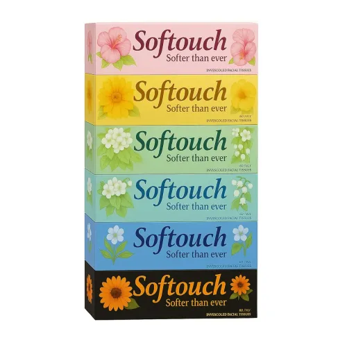 Image of Softouch 2 Ply Face Tissue (200 Sheets Pack of 6)