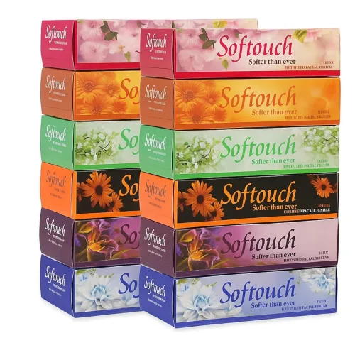 Image of Softouch 2 Ply Face tissue Paper Po12