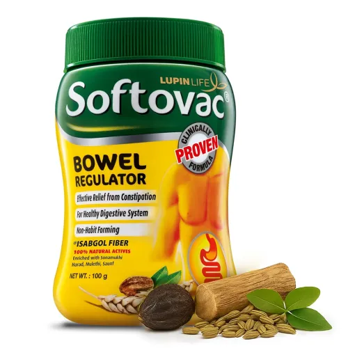 Image of Softovac Isabgol Fiber Plus+ Natural Actives 100g | Psyllium Husk | Complete Relief from Constipation | Gentle on Stomac