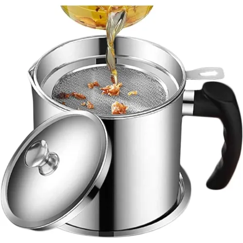 Image of SOFTSOLD ENTERPRISE Stainless Steel Oil Strainer Pot 