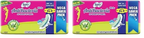 Image of Sofy Anti Bacteria Extra Long Sanitary Pads (Pack of 88)