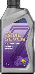 S-Oil 7 4T Rider #5 Engine Oil 20W-40 (1L)