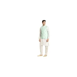 SOJANYA Grey Silk Blend Kurta Pyjama Jacket Set