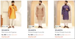 SOJANYA Mens Kurta  up to 82% Discount 