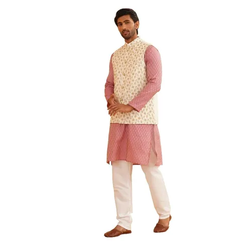 Image of SOJANYA Men's Ethnic Kurta With Jacket