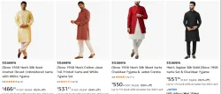 Sojanya Men's Kurta & Pyjama Set Up to 89% Discount