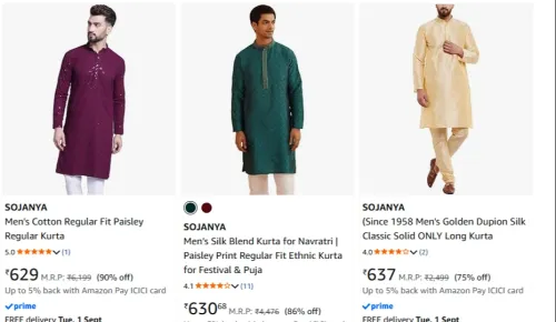 Image of Sojanya Men's Kurta & Pyjama Set up to 90% Discount