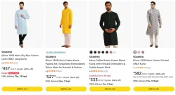 SOJANYA Men's Kurtas upto 92% discount