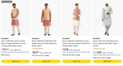 SOJANYA Mens Kurta set upto 90% discount