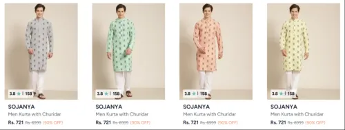Image of Sojanya Men's Kutrs Set up to 90% Discount