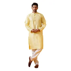 SOJANYA Men’s Silk Embroidered Kurta with Pyjama