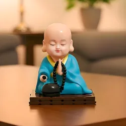 Solar Buddha Moving Head & Hand for Car Dashboard | Home Decor