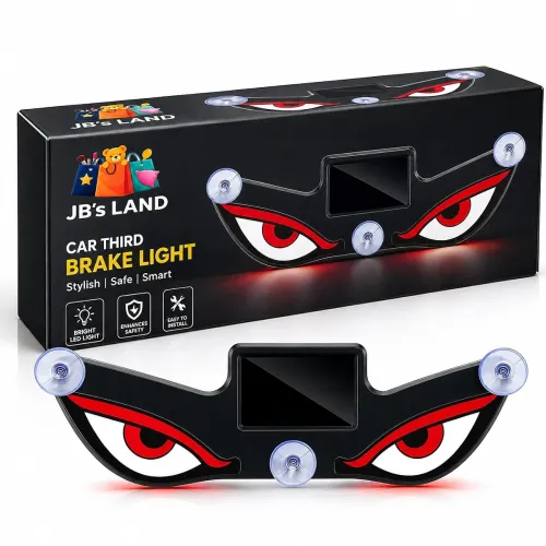Image of Solar Devil Eye Car Window Light, Wireless Triangle LED Decorative Window Lamp