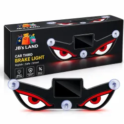Solar Devil Eye Car Window Light, Wireless Triangle LED Decorative Window Lamp